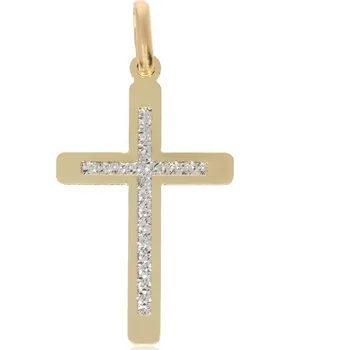 Přívěsek Zlatnictví Helios Kombinovaný zlatý křížek
