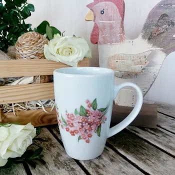 MILADA hrnek 380 ml, rozkvetlá větvička, Český porcelán Dubí (Porcelánový hrnek 2. jakost)
