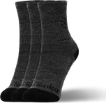 BeLenka Dětské barefootové ponožky Be Lenka Kids - Crew - Merino Wool - Grey - 3 pack 31-34