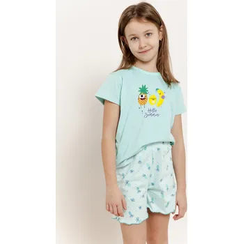 Pánské pyžamo 3385 DÍVČÍ PYŽAMO SWEETY 122-140 zelená 140