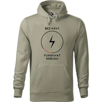 Pánská mikina Pánská mikina s potiskem Bez kávy Velikost (muž): L, Vyberte barvu: Světlá khaki
