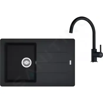 Kuchyňský dřez Franke Sety Kuchyňský set G279O, fragranitový dřez BFG 611-78 a baterie FC 6018.071, onyx, 114.0700.807