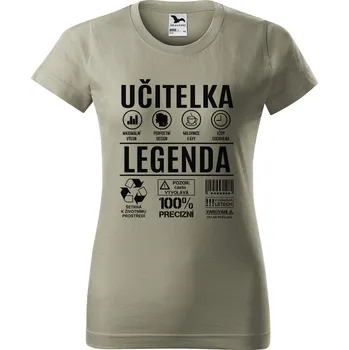Dámské tričko Dámské tričko Učitelka legenda Barva trička: Světlá khaki - 28, Velikost: 2XL