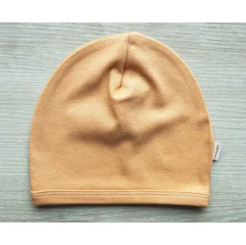 Kojenecká čepice AMÁLKA Bavlněná čepička saporka, skořicová Velikost: 80-86