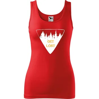 Dámské tílko s potiskem Get lost Velikost: XL, Barva: Červená