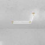 ZAHO Stropní LED svítidlo JETSON MD4, 38W, v. 120 cm Barva: Zlatá, Teplota světla: 3000K - teplá bílá, Stmívání, řízení: Casambi