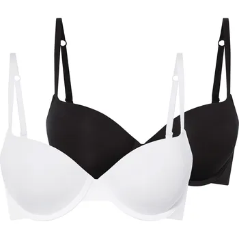 Podprsenka esmara® Dámská push-up podprsenka, 2 kusy (černá/bílá, 80D)