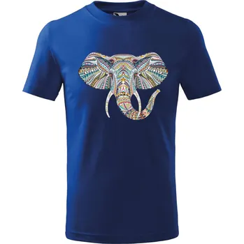 Chlapecké tričko Dětské tričko s potiskem Hlava slona Velikost: 146/10 let, Barva trička: Královsky modrá