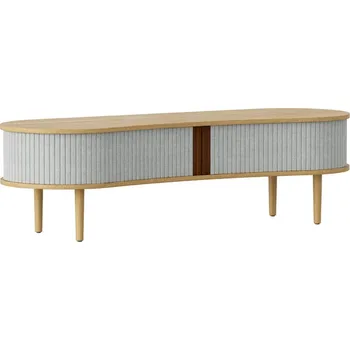 Televizní stolek TV stolek v dekoru dubu v šedo-přírodní barvě 140x40 cm Audacious – UMAGE ID_1560282