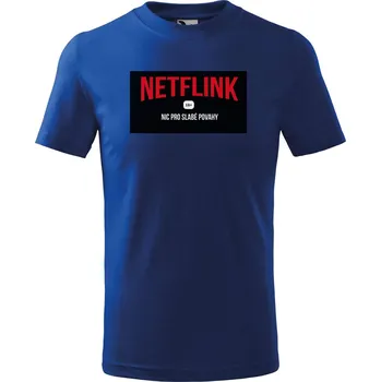 Dětské tričko s potiskem Netflink Velikost: 146/10 let, Barva trička: Královsky modrá