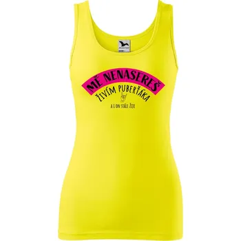 Dámské oblečení Dámské tílko s potiskem Mě nenasereš Velikost: S, Barva: Limetková