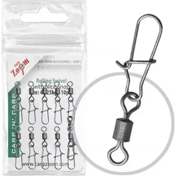 Carp Zoom Obratlík s karabinou Nice Snap - 10 ks/vel. 10