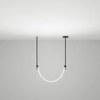 ZAHO Závěsné LED svítidlo BRICKS 1, d. 110 cm, 24W Barva: Černá, Teplota světla: 3000K - teplá bílá, Stmívání, řízení: ON/OFF