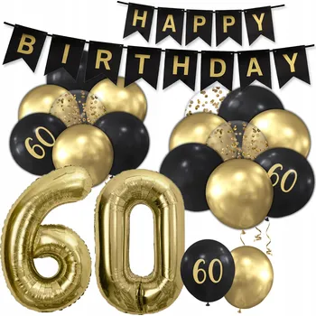 Balónek Balónky dekorace k 60. narozeninám banner