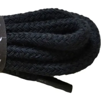 Tkaničky do bot VTR Bavlněné kulaté tkaničky 6001 silné černé Délka: 100