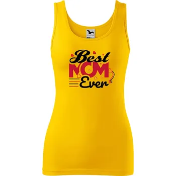 Dámské tílko s potiskem Best mom ever Velikost: M, Barva: Žlutá