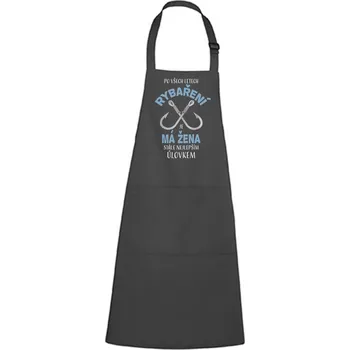 Kuchyňská zástěra Zástěra s potiskem Nejlepší úlovek Barva zástěry: Antracitová