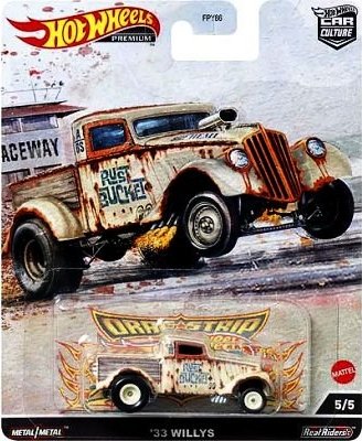 Willys Gasser Pick Up 1:64 - Hot Wheels Car Culture Willys Gasser Pick Up - kovový model