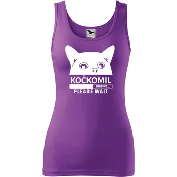 Dámské tílko s potiskem Kočkomil loading Velikost: S, Barva: Fialová