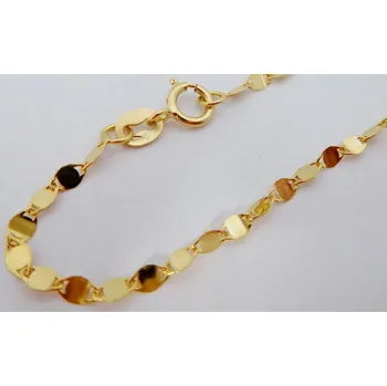 Řetízek Klenoty Budín Dámský zlatý řetízek ze žlutého zlata (zrcátka) 50cm - 585/1,54gr HK6246 (Klenoty Budín Dámský zlatý řetízek ze žlutého zlata (zrcátka) 50cm - 585/1,54gr HK6246)