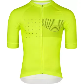 Cyklistické oblečení dres FORCE SWAY kr. rukáv, fluo 3XL