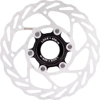 Brzda na kolo kotouč brzdový FORCE 140 mm, CENTER LOCK, stříbrný