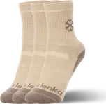 BeLenka Dětské barefootové ponožky Be Lenka Kids - Crew - Merino Wool - Beige - 3 pack 23-26