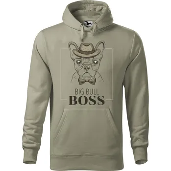 Pánská mikina Pánská mikina s potiskem Big bull boss Velikost (muž): 2XL, Vyberte barvu: Světlá khaki