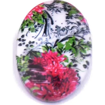 Dětské navlékací korálky Perleťové korálky růžový květ - - - VYBERTE VARIANTU Velikost: 20x30mm, 1ks