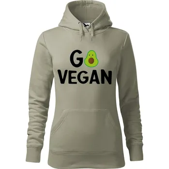 Pánská mikina Dámská mikina Go vegan Velikost (žena): XS, Vyberte barvu: Světlá khaki