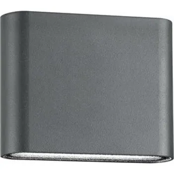 Venkovní osvětlení NOVA LUCE venkovní nástěnné svítidlo SOHO tmavě šedý hliník skleněný difuzor LED 2x3W 3000K 220-240V 2x60st. IP54 světlo nahoru a dolů 740401