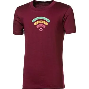 BRAM "SIGNAL" dětské merino triko švestkový melír 140/146