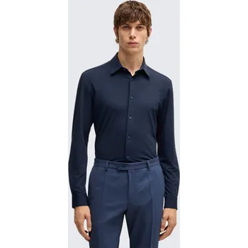 Pánská košile Pánská košile BOSS Black P-ROAN-kent-C1233 50533574 tmavě modrá Velikost: 3XL