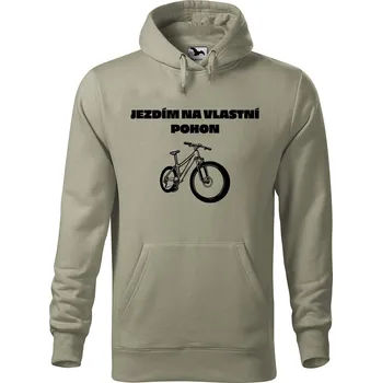 Pánská mikina Pánská mikina s potiskem Vlastní pohon Velikost (muž): 2XL, Vyberte barvu: Světlá khaki