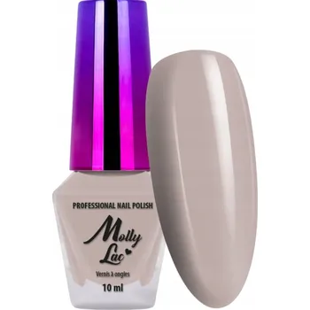 Lak na nehty Klasický lak na nehty MOLLYLAC 10ml - Dlouhotrvající béžová hnědá Č. 205