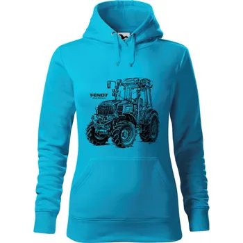 Dámská mikina Mikina - Fendt 200 Vario Barva: Modrá - tyrkysová (44), Velikost: S, Střih: Dámské