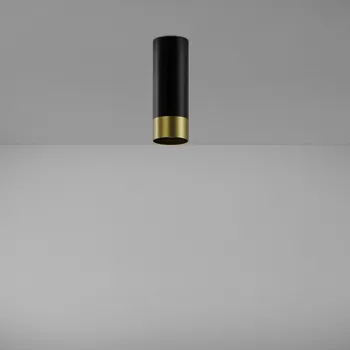 ZAHO Stropní svítidlo STRAW 2C, 1xGU10, v. 170 mm Barva: Černá-zlatá