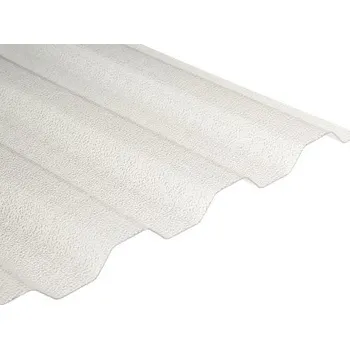 Polykarbonátová deska PC TRAPÉZ EMBOSSED STRUKTURA 1,1 mm ČIRÁ 76/18 mm (Trapézový polykarbonát čirá)