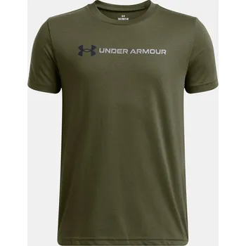 Chlapecké oblečení Chlapecké tričko Under Armour UA B LOGO WORDMARK SS 1389963-390 Zelená YSM