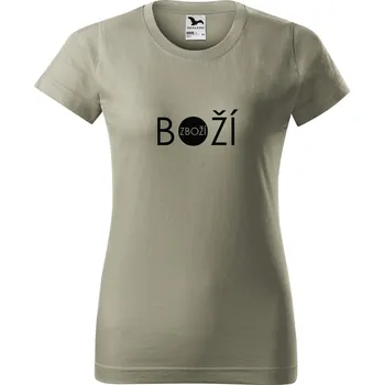 Dámské tričko s potiskem Boží zboží Barva trička: Světlá khaki - 28, Velikost: 2XL