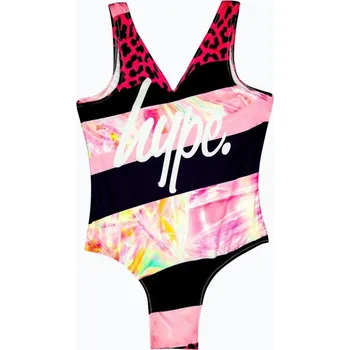 Dívčí plavky Hype Stripe One Piece Swimsuit Multi 5-6 let