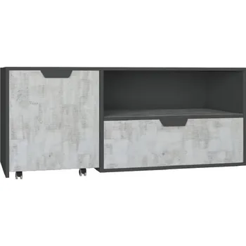 Televizní stolek TV stolek Nano - Meblar Grafit / Enigma 120x45 cm