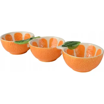 Sada misek na pochutiny 3dílná dekorativní POMERANČE LÉTO 28 cm