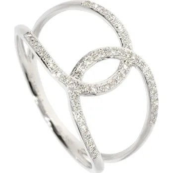 Prsten Zlatnictví Helios Zlatý prsten smyčka s Diamanty