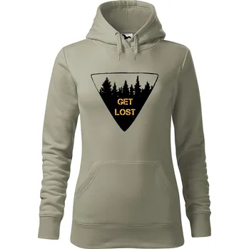 Pánská mikina Dámská mikina Get lost Velikost (žena): M, Vyberte barvu: Světlá khaki