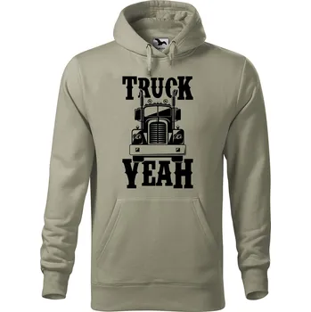 Pánská mikina Pánská mikina s potiskem Truck yeah Velikost (muž): XL, Vyberte barvu: Světlá khaki