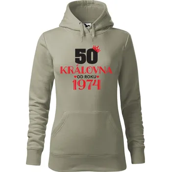 Pánská mikina Dámská mikina Královna od roku Velikost (žena): XL, Vyberte barvu: Světlá khaki