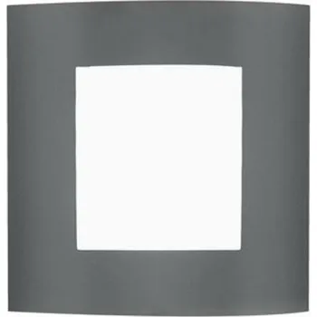 Venkovní osvětlení NOVA LUCE venkovní nástěnné svítidlo ZENITH tmavě šedý hliník bílý akrylový difuzor E27 1x12W 220-240V bez žárovky IP44 713514