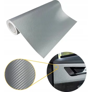 Polep vozidla Fólie Karbonová Ochranná Dekorativní pro Polep Auta Carbon Stříbrná 3D