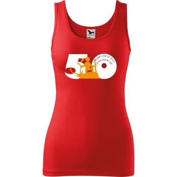 Dámské tílko s potiskem Střelená 50 let Velikost: M, Barva: Červená